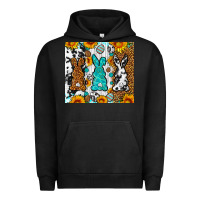 Pigment Black Easter bunnies leopard cowhide tumbler Easter Day Urban Hoodie - Neo Western