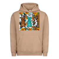 Pigment Burro Easter bunnies leopard cowhide tumbler Easter Day Urban Hoodie - Neo Western