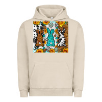 Pigment French Oak Easter bunnies leopard cowhide tumbler Easter Day Urban Hoodie - Neo Western