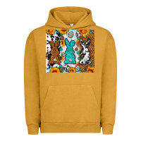 Pigment Peanut Butter Easter bunnies leopard cowhide tumbler Easter Day Urban Hoodie - Neo Western