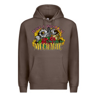 Coffee just a woman who loves her mechanic Premium Hoodie - SublimationCraftShop