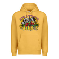 Mustard just a woman who loves her mechanic Premium Hoodie - SublimationCraftShop