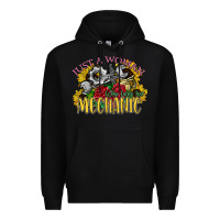 Black just a woman who loves her mechanic Premium Hoodie - SublimationCraftShop