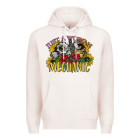 Pale Pink just a woman who loves her mechanic Premium Hoodie - SublimationCraftShop