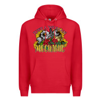 Red just a woman who loves her mechanic Premium Hoodie - SublimationCraftShop