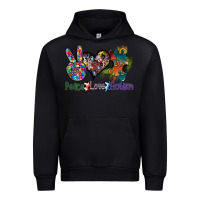 Black peace love autism Urban Hoodie - SublimationCraftShop