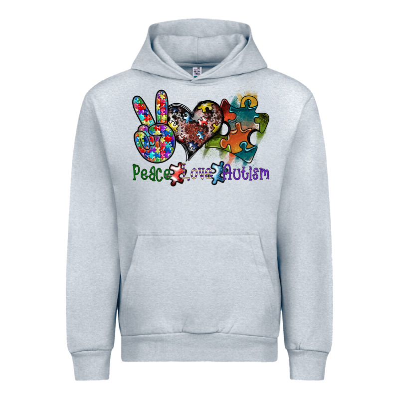 Peace Love Autism Urban Hoodie by SublimationCraftShop | Teevron