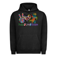 Pigment Black peace love autism Urban Hoodie - SublimationCraftShop