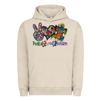 Pigment French Oak peace love autism Urban Hoodie - SublimationCraftShop