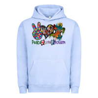 Pigment Grape Ice peace love autism Urban Hoodie - SublimationCraftShop