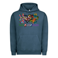 Pigment Midnight Navy peace love autism Urban Hoodie - SublimationCraftShop
