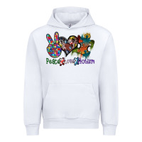 White peace love autism Urban Hoodie - SublimationCraftShop
