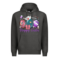Charcoal Heather happy easter eggs nurse n Premium Hoodie - Neo Western