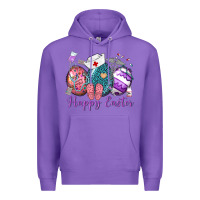 Purple happy easter eggs nurse n Premium Hoodie - Neo Western