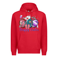 Red happy easter eggs nurse n Premium Hoodie - Neo Western