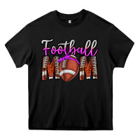 Black Football Mom Heavy Core Tee - CowhideDigitalArt