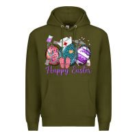 Army Green happy easter eggs nurse n Premium Hoodie - Neo Western