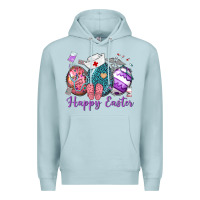 Blue Mist happy easter eggs nurse n Premium Hoodie - Neo Western