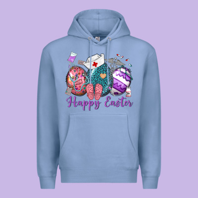 Happy Easter Eggs Nurse N Premium Hoodie Designed By Neo Western