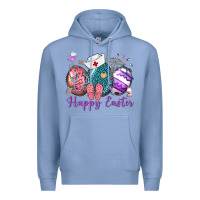 Colony Blue happy easter eggs nurse n Premium Hoodie - Neo Western