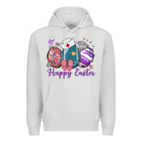 Dove Grey happy easter eggs nurse n Premium Hoodie - Neo Western