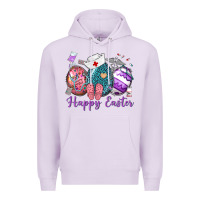 Lilac happy easter eggs nurse n Premium Hoodie - Neo Western