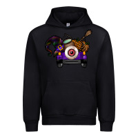 Black Halloween Truck Urban Hoodie - CowhideDigitalArt