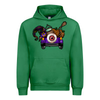 Emerald Halloween Truck Urban Hoodie - CowhideDigitalArt