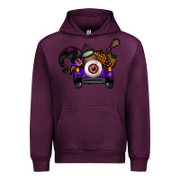 Mauve Wine Halloween Truck Urban Hoodie - CowhideDigitalArt