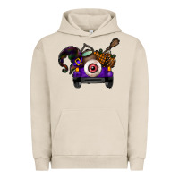 Pigment French Oak Halloween Truck Urban Hoodie - CowhideDigitalArt