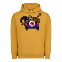 Pigment Peanut Butter Halloween Truck Urban Hoodie - CowhideDigitalArt