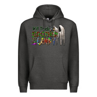 Charcoal Heather will trade brother for candy Premium Hoodie - CowhideDigitalArt