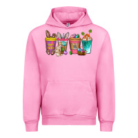 Fuchsia Pink Easter coffee drinks Easter Day Urban Hoodie - Neo Western