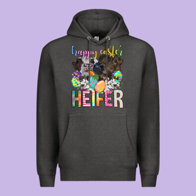 Happy Easter Heifer Premium Hoodie Designed By Neo Western