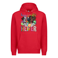 Red happy easter heifer Premium Hoodie - Neo Western