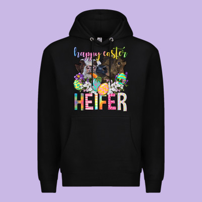 Happy Easter Heifer Premium Hoodie Designed By Neo Western