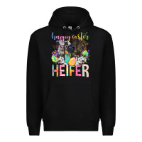 Black happy easter heifer Premium Hoodie - Neo Western