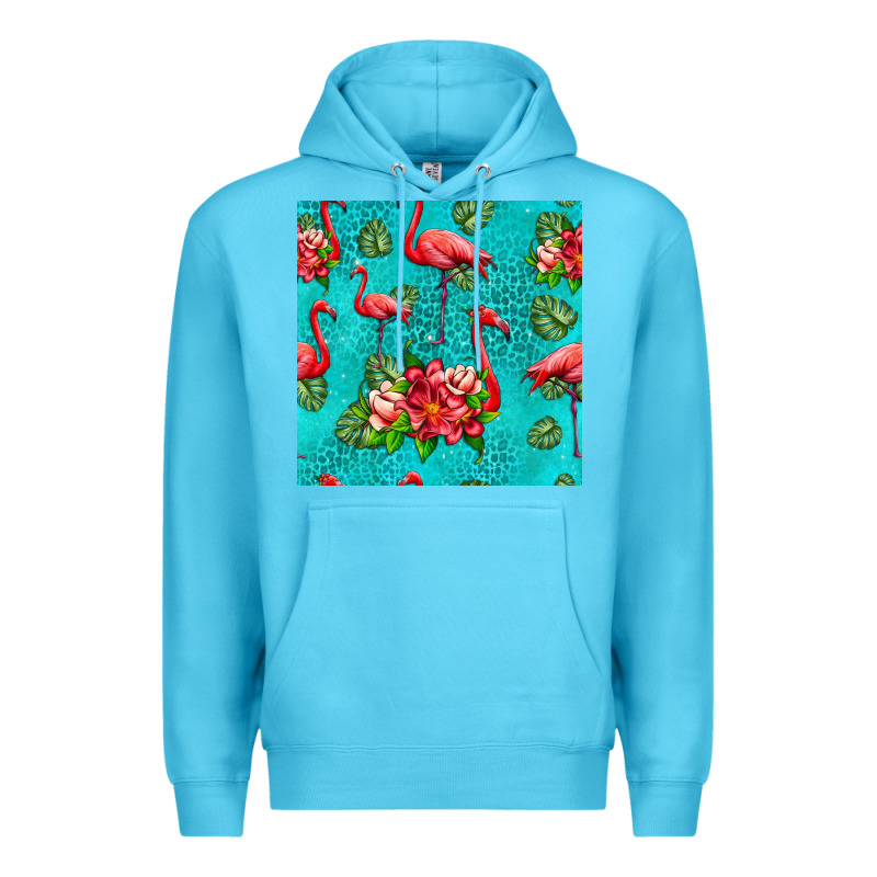 Flamingo Seamless Pattern Premium Hoodie by HRA Design Shop | Teevron