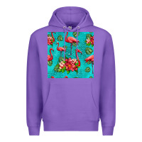 Purple flamingo seamless pattern Premium Hoodie - HRA Design Shop