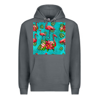 Rock flamingo seamless pattern Premium Hoodie - HRA Design Shop