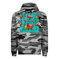 Slate Camo flamingo seamless pattern Premium Hoodie - HRA Design Shop