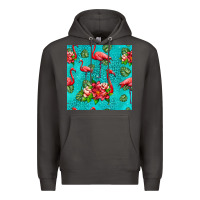 Smoke flamingo seamless pattern Premium Hoodie - HRA Design Shop