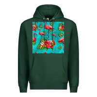 Sports Green flamingo seamless pattern Premium Hoodie - HRA Design Shop
