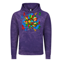 Cloud Purple autism sunflower ribbon Vintage Hoodie - AdoDesignShop