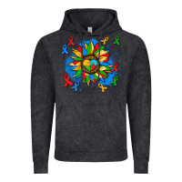 Vintage Black autism sunflower ribbon Vintage Hoodie - AdoDesignShop