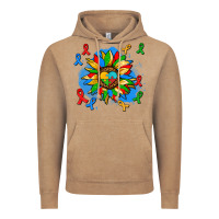 Vintage Coffee autism sunflower ribbon Vintage Hoodie - AdoDesignShop
