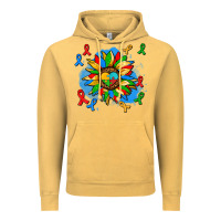 Vintage Mustard autism sunflower ribbon Vintage Hoodie - AdoDesignShop