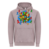 Vintage Zinc autism sunflower ribbon Vintage Hoodie - AdoDesignShop