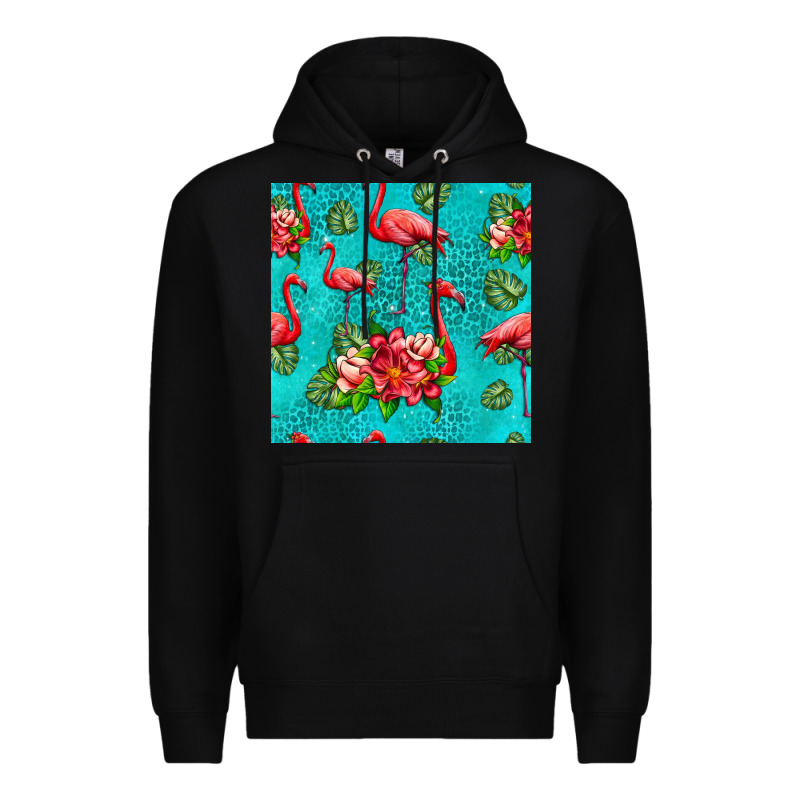 Flamingo Seamless Pattern Premium Hoodie by HRA Design Shop | Teevron