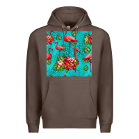 Coffee flamingo seamless pattern Premium Hoodie - HRA Design Shop